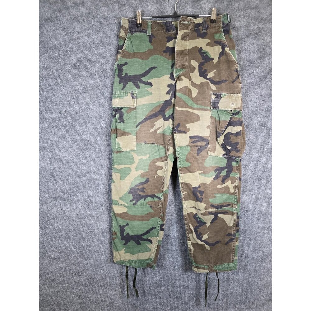 Vintage Propper BDU Pants Mens Small Short Woodland Camo Ripstop Cargo USGI 80s